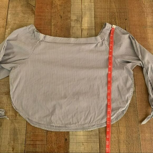Urban outfitters Kimchi blue striped off the shoulder crop top - S - Picture 3 of 7